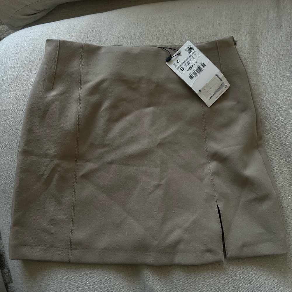 Beige mini Skirt